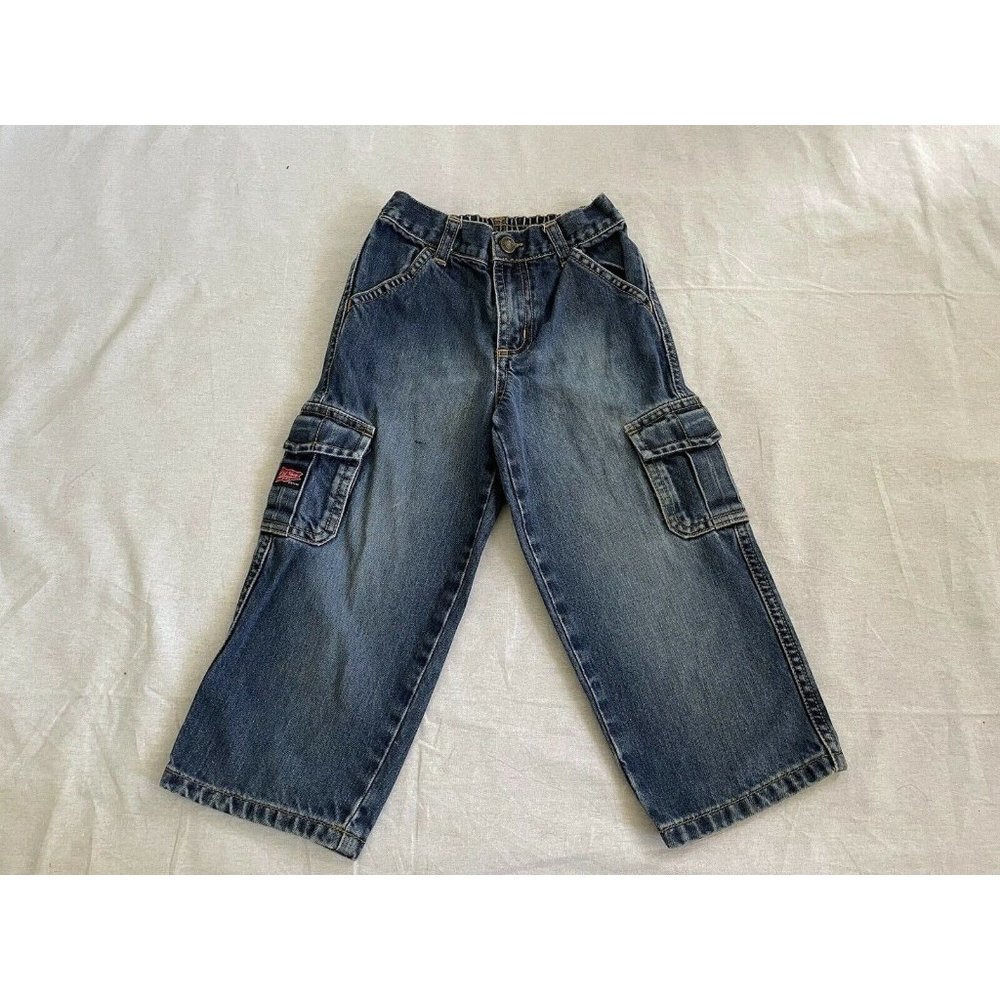 Old Navy Kid's Boy Pants Jeans Blue Pockets Zip Cotton Size 3T